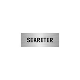 Özarslan Dizayn Departman Kapı İsimliği Sekreter 10x20 cm Gümüş Renk Metal Yönlendirme Levhası