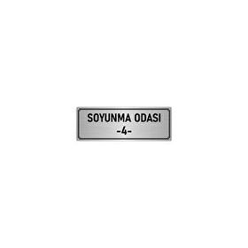 Özarslan Dizayn Departman Kapı İsimliği Soyunma Odası 4 7x20 cm Gümüş Renk Metal Yönlendirme Levhası