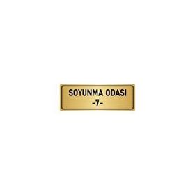Özarslan Dizayn Departman Kapı İsimliği Soyunma Odası 7 5x20 cm Altın Renk Metal Yönlendirme Levhası