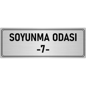 Özarslan Dizayn Departman Kapı İsimliği Soyunma Odası 7 5x20 cm Gümüş Renk Metal Yönlendirme Levhası