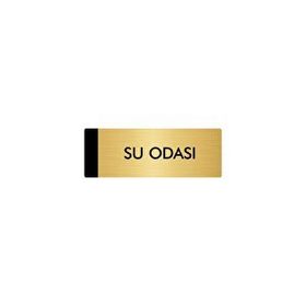 Özarslan Dizayn Departman Kapı İsimliği Su Odası 5x20 cm Altın Renk Metal Yönlendirme Levhası