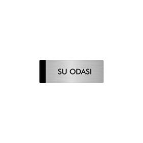 Özarslan Dizayn Departman Kapı İsimliği Su Odası 5x20 cm Gümüş Renk Metal Yönlendirme Levhası