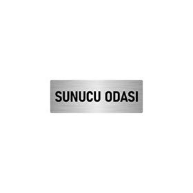 Özarslan Dizayn Departman Kapı İsimliği Sunucu Odası 7x20 cm Gümüş Renk Metal Yönlendirme Levhası