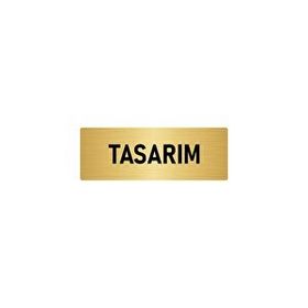 Özarslan Dizayn Departman Kapı İsimliği Tasarım 5x20 cm Altın Renk Metal Yönlendirme Levhası