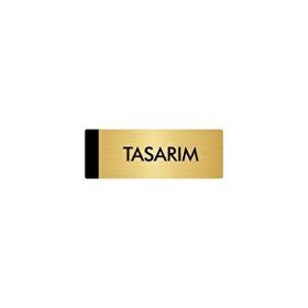 Özarslan Dizayn Departman Kapı İsimliği Tasarım 5x20 cm Altın Renk Metal Yönlendirme Levhası