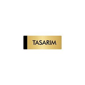 Özarslan Dizayn Departman Kapı İsimliği Tasarım 5x20 cm Altın Renk Metal Yönlendirme Levhası
