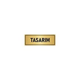 Özarslan Dizayn Departman Kapı İsimliği Tasarım 5x20 cm Altın Renk Metal Yönlendirme Levhası