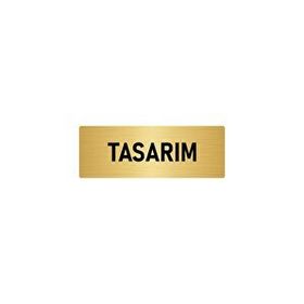 Özarslan Dizayn Departman Kapı İsimliği Tasarım 5x20 cm Altın Renk Metal Yönlendirme Levhası