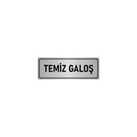 Özarslan Dizayn Departman Kapı İsimliği Temiz Galoş 7x20 cm Gümüş Renk Metal Yönlendirme Levhası