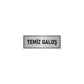 Özarslan Dizayn Departman Kapı İsimliği Temiz Galoş 7x20 cm Gümüş Renk Metal Yönlendirme Levhası