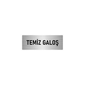 Özarslan Dizayn Departman Kapı İsimliği Temiz Galoş 7x20 cm Gümüş Renk Metal Yönlendirme Levhası