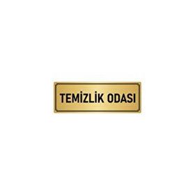Özarslan Dizayn Departman Kapı İsimliği Temizlik Odası 5x20 cm Altın Renk Metal Yönlendirme Levhası