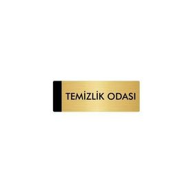 Özarslan Dizayn Departman Kapı İsimliği Temizlik Odası 5x20 cm Altın Renk Metal Yönlendirme Levhası