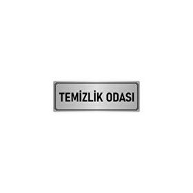 Özarslan Dizayn Departman Kapı İsimliği Temizlik Odası 5x20 cm Gümüş Renk Metal Yönlendirme Levhası