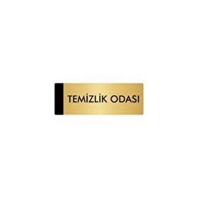 Özarslan Dizayn Departman Kapı İsimliği Temizlik Odası 7x20 cm Altın Renk Metal Yönlendirme Levhası