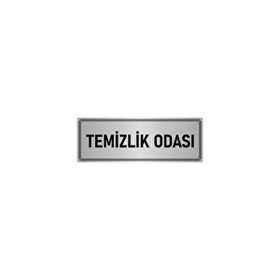 Özarslan Dizayn Departman Kapı İsimliği Temizlik Odası 7x20 cm Gümüş Renk Metal Yönlendirme Levhası