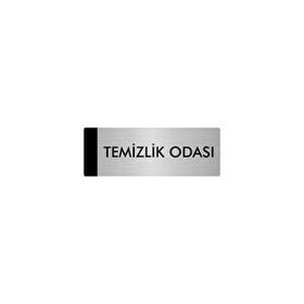Özarslan Dizayn Departman Kapı İsimliği Temizlik Odası 7x20 cm Gümüş Renk Metal Yönlendirme Levhası