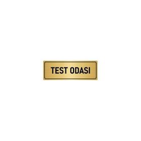 Özarslan Dizayn Departman Kapı İsimliği Test Odası 10x20 cm Altın Renk Metal Yönlendirme Levhası