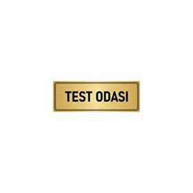 Özarslan Dizayn Departman Kapı İsimliği Test Odası 10x20 cm Altın Renk Metal Yönlendirme Levhası