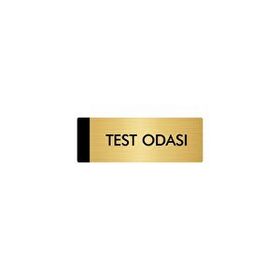 Özarslan Dizayn Departman Kapı İsimliği Test Odası 5x20 cm Altın Renk Metal Yönlendirme Levhası
