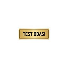Özarslan Dizayn Departman Kapı İsimliği Test Odası 5x20 cm Altın Renk Metal Yönlendirme Levhası