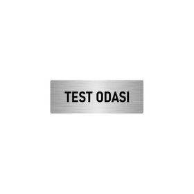 Özarslan Dizayn Departman Kapı İsimliği Test Odası 5x20 cm Gümüş Renk Metal Yönlendirme Levhası