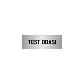 Özarslan Dizayn Departman Kapı İsimliği Test Odası 5x20 cm Gümüş Renk Metal Yönlendirme Levhası