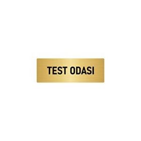 Özarslan Dizayn Departman Kapı İsimliği Test Odası 7x20 cm Altın Renk Metal Yönlendirme Levhası