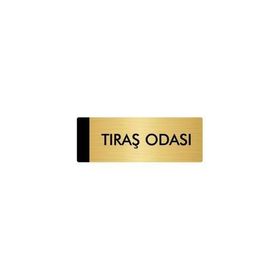Özarslan Dizayn Departman Kapı İsimliği Tıraş Odası 5x20 cm Altın Renk Metal Yönlendirme Levhası
