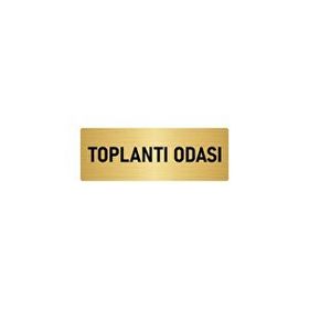 Özarslan Dizayn Departman Kapı İsimliği Toplantı Odası 10x20 cm Altın Renk Metal Yönlendirme Levhası