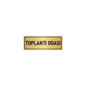 Özarslan Dizayn Departman Kapı İsimliği Toplantı Odası 10x20 cm Altın Renk Metal Yönlendirme Levhası