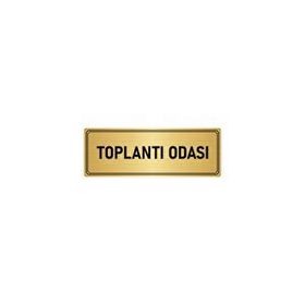 Özarslan Dizayn Departman Kapı İsimliği Toplantı Odası 10x20 cm Altın Renk Metal Yönlendirme Levhası