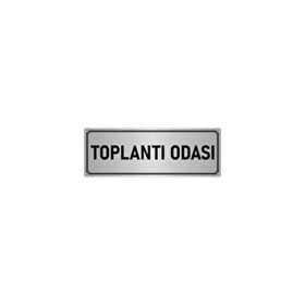 Özarslan Dizayn Departman Kapı İsimliği Toplantı Odası 10x20 cm Gümüş Renk Metal Yönlendirme Levhası