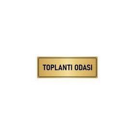 Özarslan Dizayn Departman Kapı İsimliği Toplantı Odası 5x20 cm Altın Renk Metal Yönlendirme Levhası