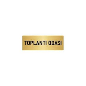 Özarslan Dizayn Departman Kapı İsimliği Toplantı Odası 5x20 cm Altın Renk Metal Yönlendirme Levhası
