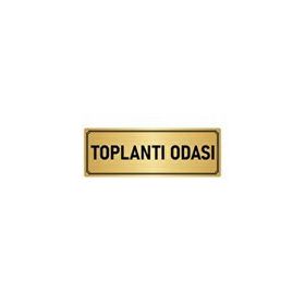 Özarslan Dizayn Departman Kapı İsimliği Toplantı Odası 5x20 cm Altın Renk Metal Yönlendirme Levhası