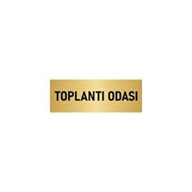 Özarslan Dizayn Departman Kapı İsimliği Toplantı Odası 5x20 cm Altın Renk Metal Yönlendirme Levhası