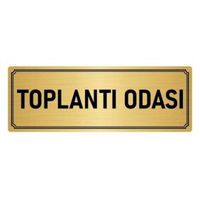 Özarslan Dizayn Departman Kapı İsimliği Toplantı Odası 5x20 cm Altın Renk Metal Yönlendirme Levhası