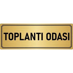 Özarslan Dizayn Departman Kapı İsimliği Toplantı Odası 5x20 cm Altın Renk Metal Yönlendirme Levhası