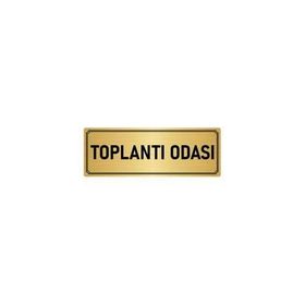 Özarslan Dizayn Departman Kapı İsimliği Toplantı Odası 7x20 cm Altın Renk Metal Yönlendirme Levhası