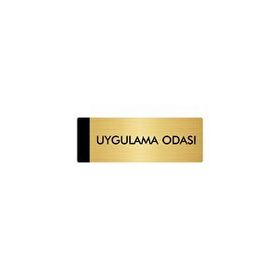Özarslan Dizayn Departman Kapı İsimliği Uygulama Odası 5x20 cm Altın Renk Metal Yönlendirme Levhası