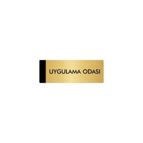 Özarslan Dizayn Departman Kapı İsimliği Uygulama Odası 7x20 cm Altın Renk Metal Yönlendirme Levhası
