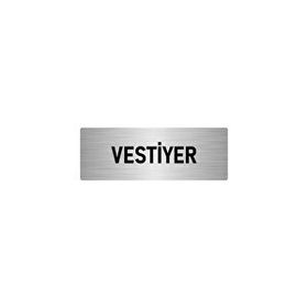 Özarslan Dizayn Departman Kapı İsimliği Vestiyer 5x20 cm Gümüş Renk Metal Yönlendirme Levhası