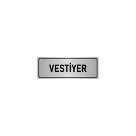 Özarslan Dizayn Departman Kapı İsimliği Vestiyer 7x20 cm Gümüş Renk Metal Yönlendirme Levhası