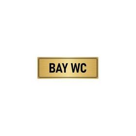 Özarslan Dizayn Departman Kapı İsimliği Wc 10x20 cm Altın Renk Metal Yönlendirme Levhası