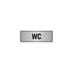 Özarslan Dizayn Departman Kapı İsimliği Wc 10x20 cm Gümüş Renk Metal Yönlendirme Levhası
