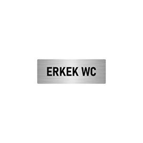 Özarslan Dizayn Departman Kapı İsimliği Wc 10x20 cm Gümüş Renk Metal Yönlendirme Levhası