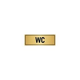Özarslan Dizayn Departman Kapı İsimliği Wc 7x20 cm Altın Renk Metal Yönlendirme Levhası
