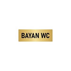 Özarslan Dizayn Departman Kapı İsimliği Wc 7x20 cm Altın Renk Metal Yönlendirme Levhası