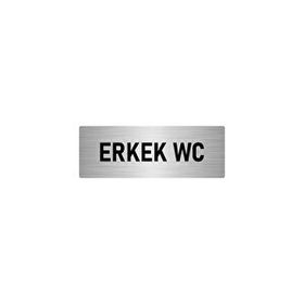 Özarslan Dizayn Departman Kapı İsimliği Wc 7x20 cm Gümüş Renk Metal Yönlendirme Levhası